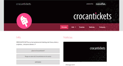 Desktop Screenshot of crocantickets.com